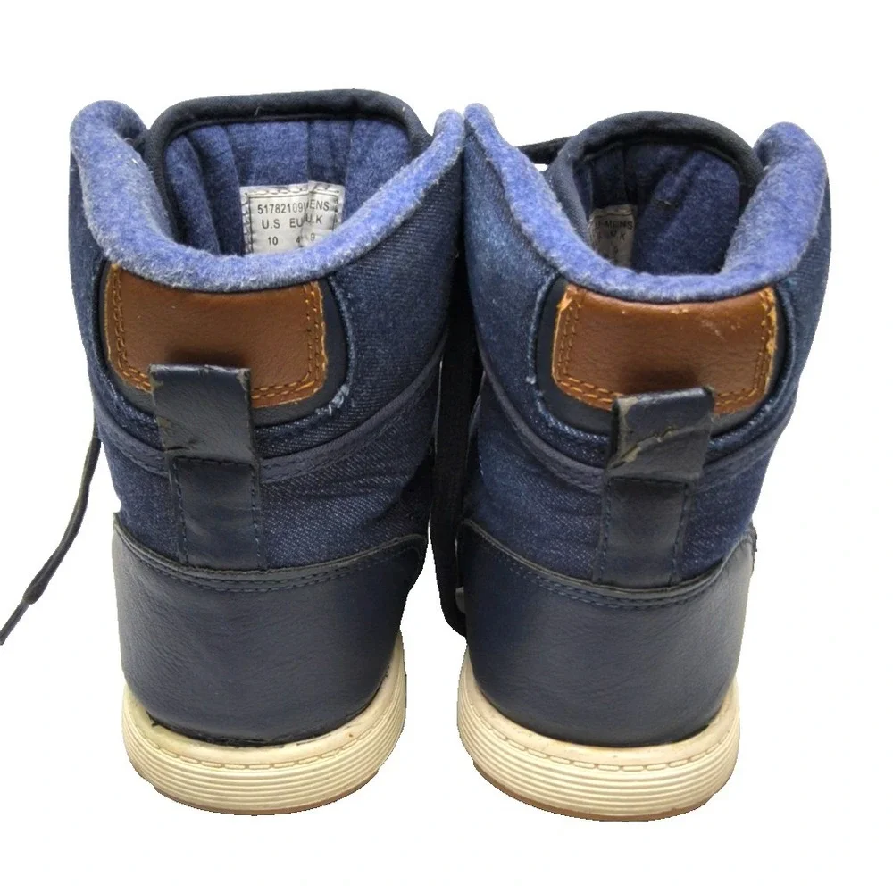 LEVIS Stanton Waxed Mens #51782109U / Blue Hi Top Shoes  518838-72U / Size US 10